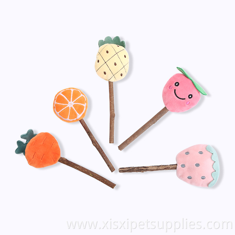 cute matatabi catnip plush lollipop with built-in bells plush cat toy